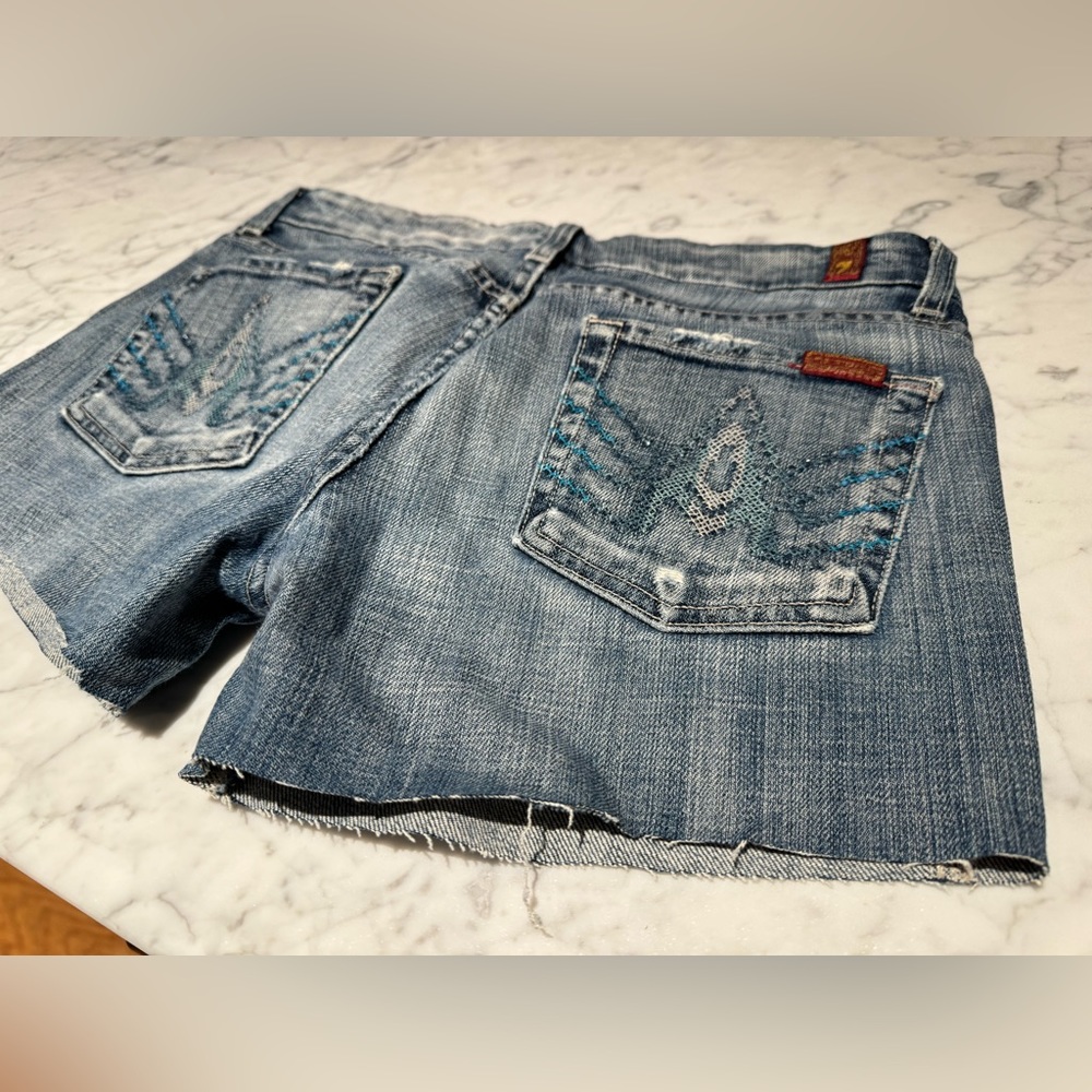 7 for all mankind Anthropologie A pocket denim shorts